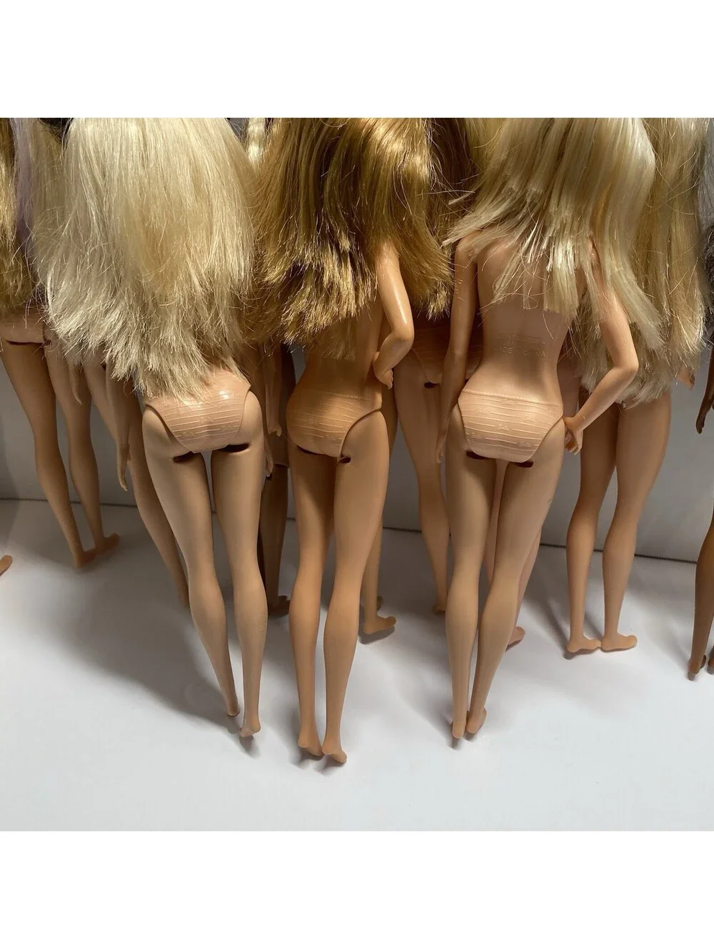 Nude Barbie Doll Lot~12 Multi  Skin Hair Color Belly Button Dolls OOAK NBL12